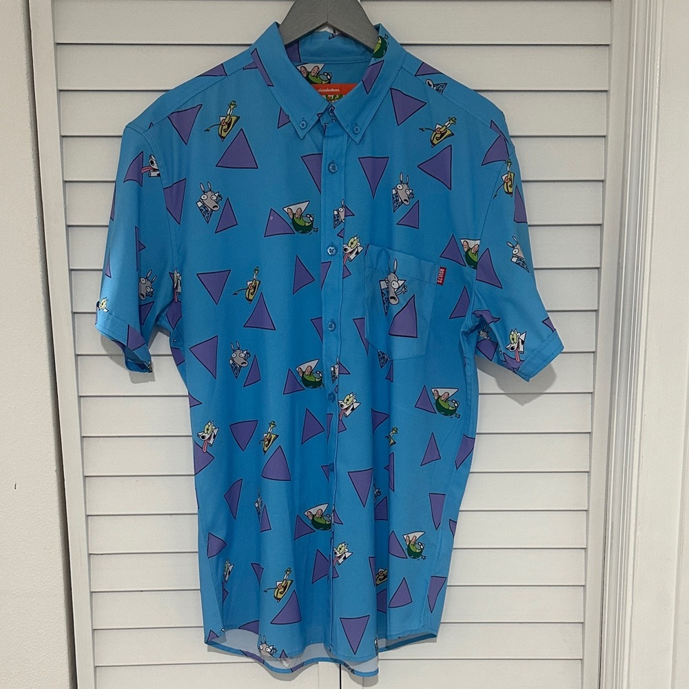 Mens RSVLTS Rocko’s M. World Shirt size Large. Worn once dry cleaned